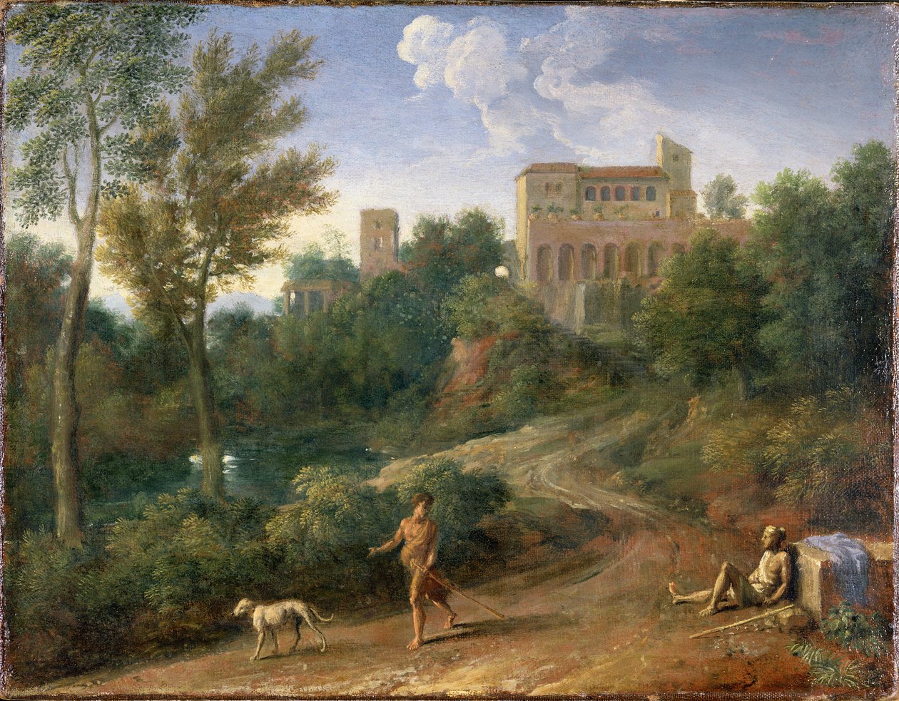Klassiek Landschap met Figuren, ca. 1672-5 door Gaspard Poussin Dughet