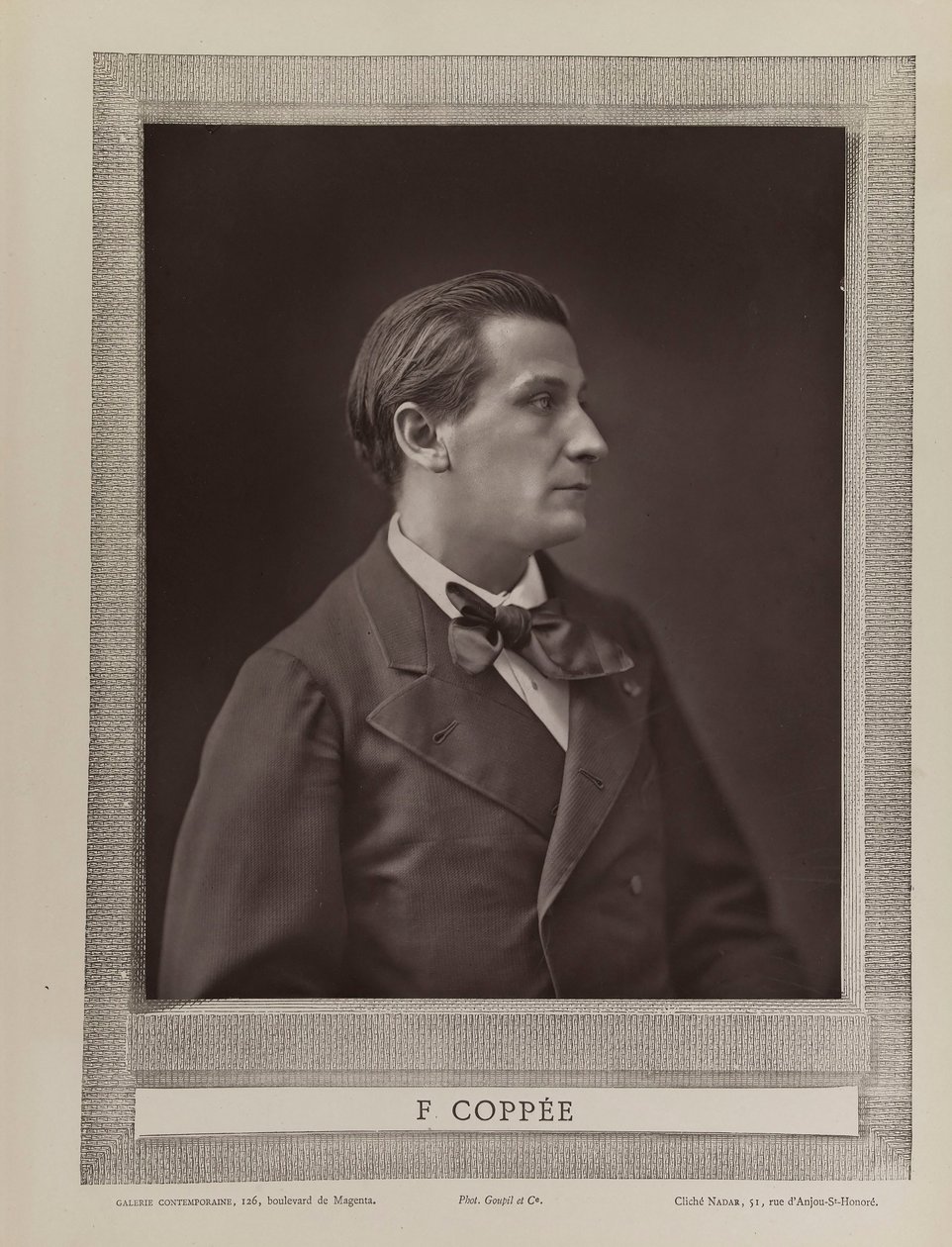 Portret van de dichter François Coppée 1842-1908 door Gaspard Félix Nadar
