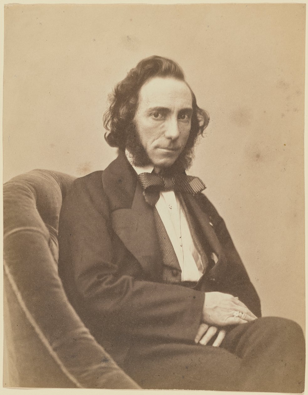 Portret van de violist en componist Ernesto Camillo Sivori door Gaspard Félix Nadar