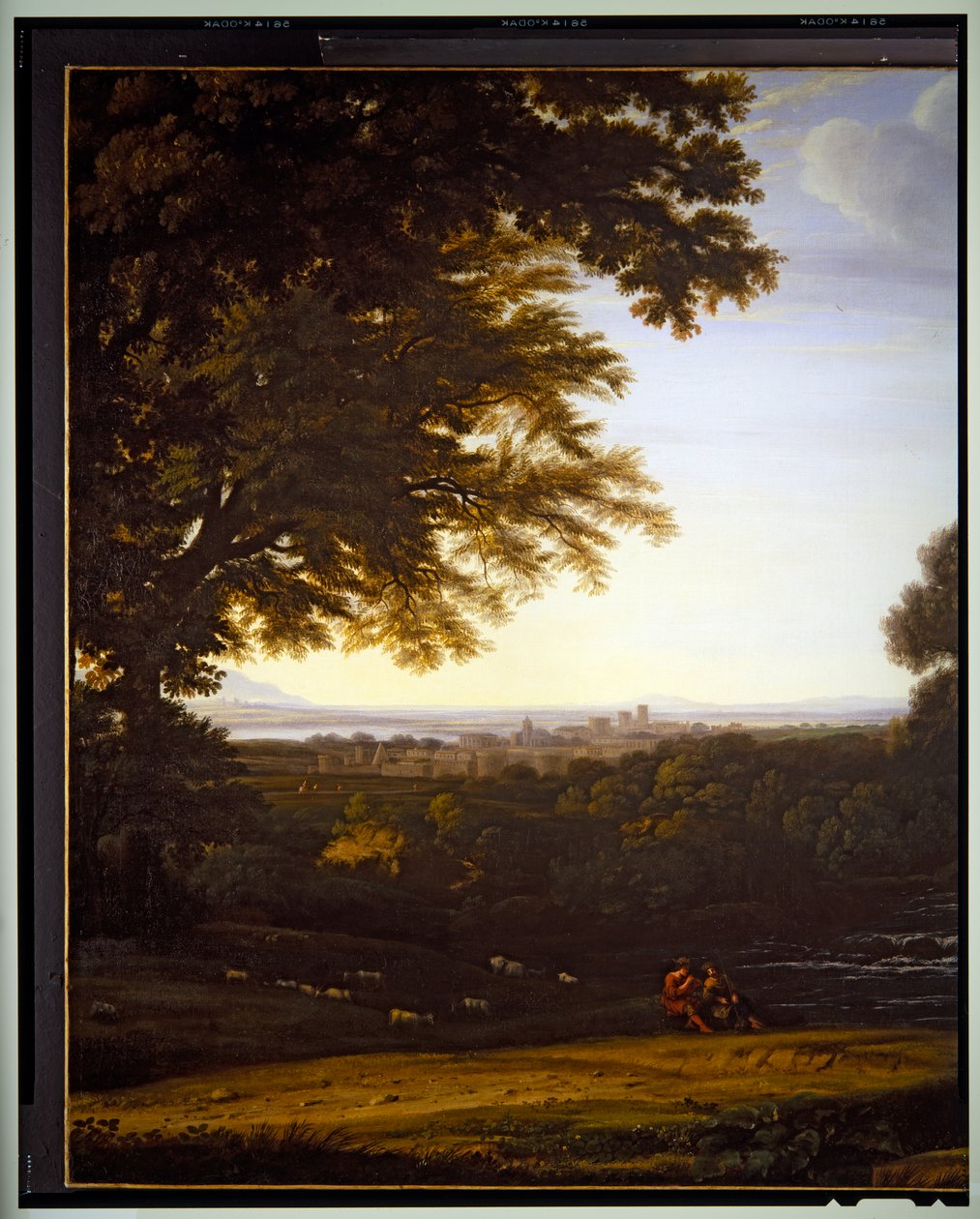 Italiaans Pastoraal Landschap (detail), ongedateerd door Gaspard Poussin Dughet