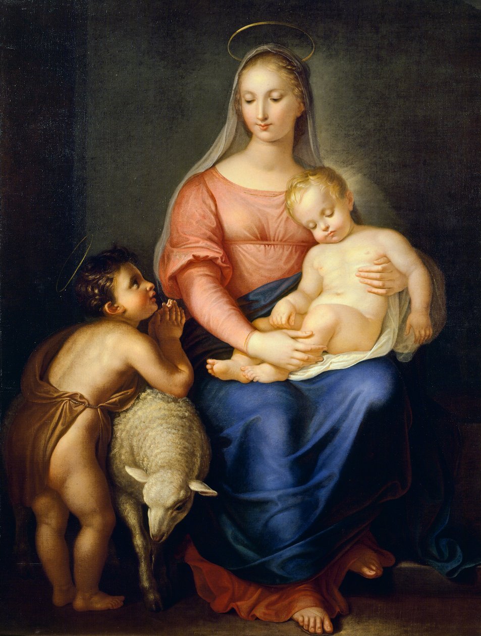 Madonna en Kind met Johannes de Doper door Gaspero Martellini