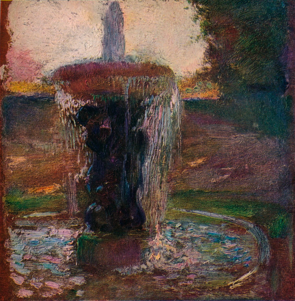 In het park van St. Cloud, ca. 1905 door Gaston La Touche
