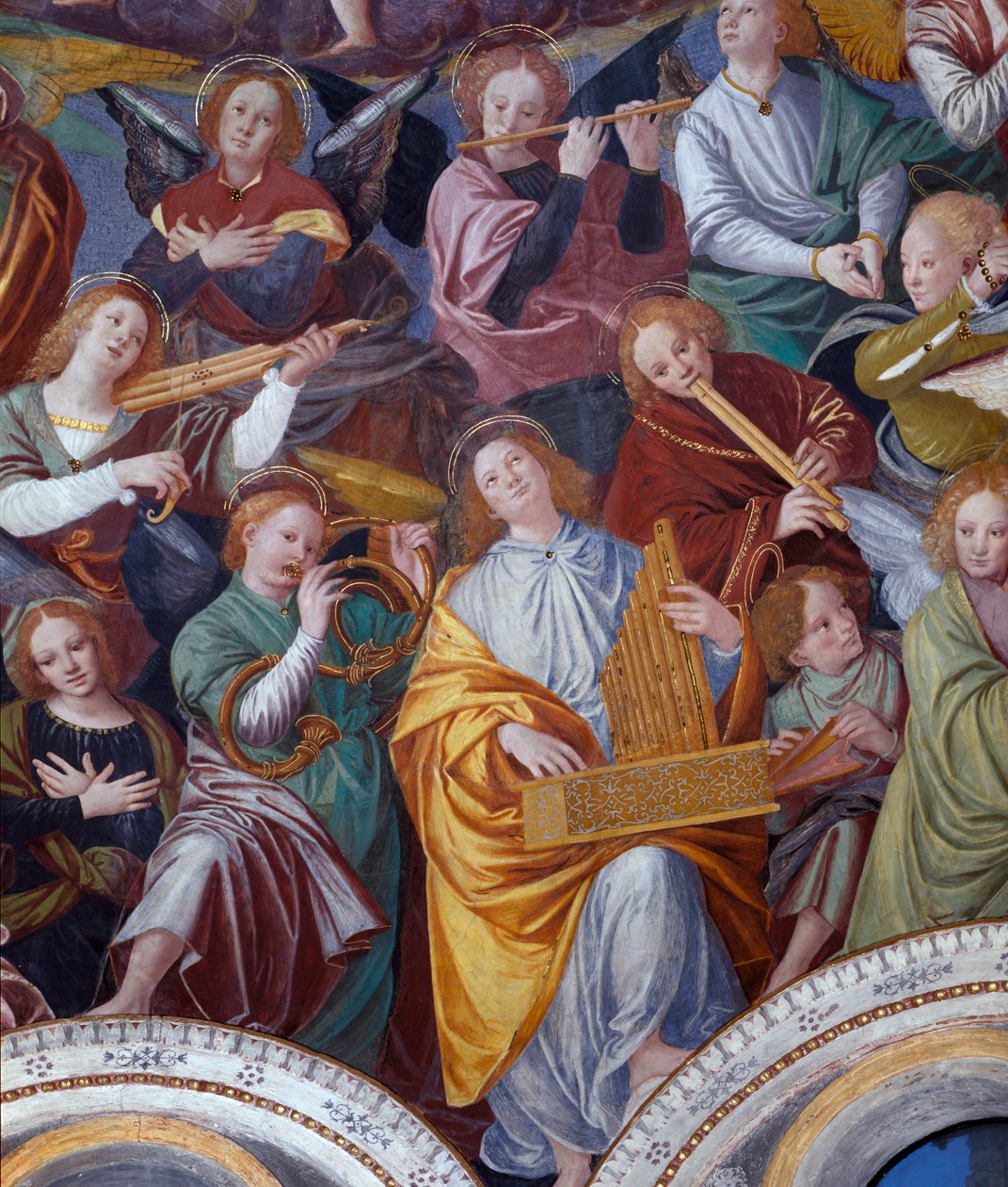Het Concert van Engelen, 1534-36 (detail) door Gaudenzio Ferrari