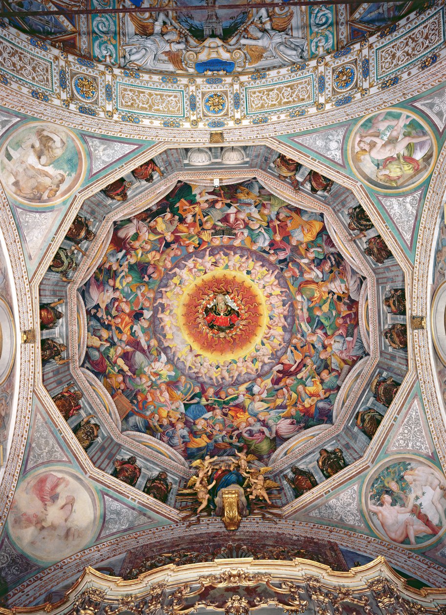 Het concert van engelen, van de koepel, 1534-36 door Gaudenzio Ferrari