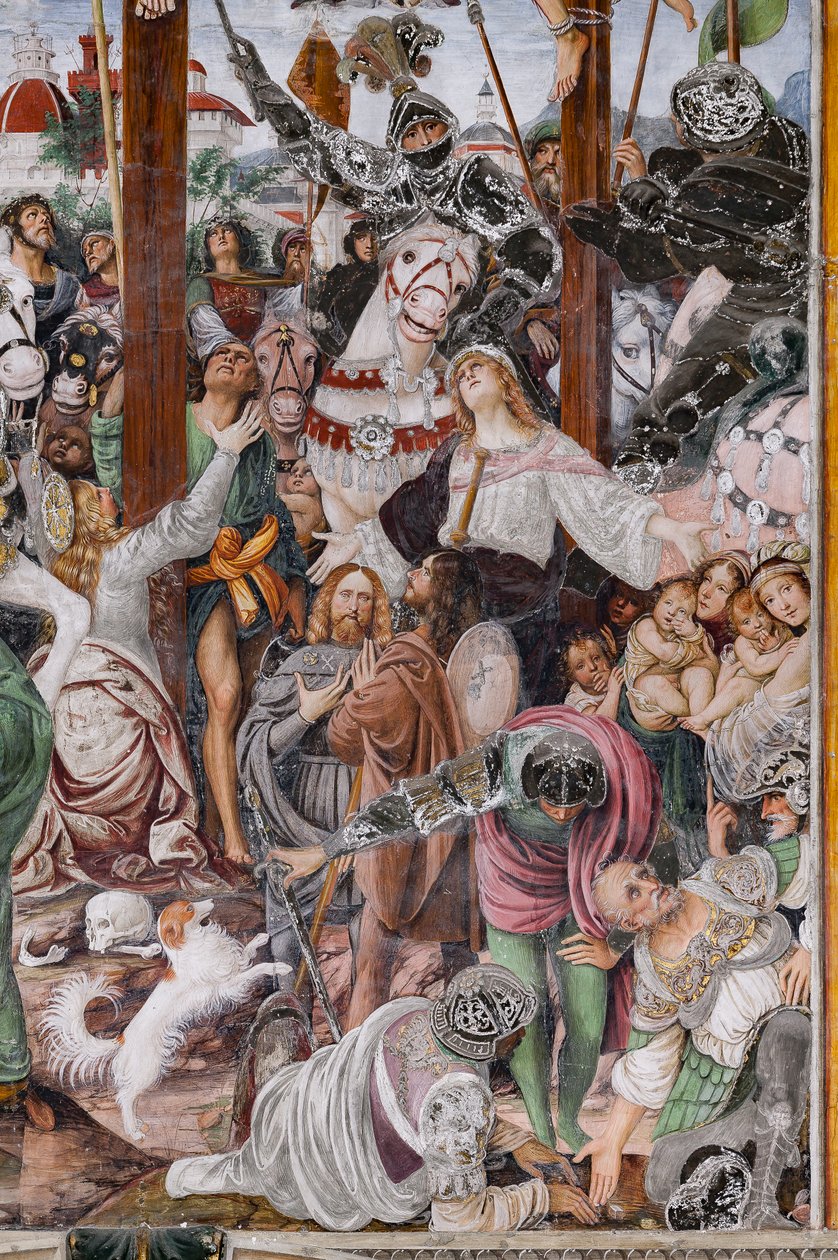 Detail van de "Kruisiging", uit "Het leven en de Passie van Christus" door Gaudenzio Ferrari