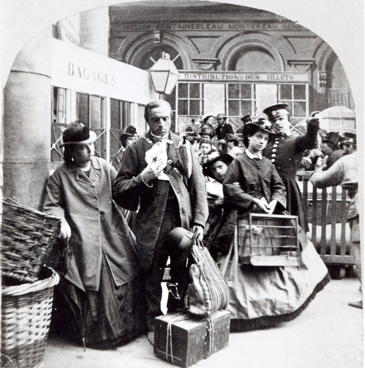 Het Vertrek van de Trein, 1868 door Gaudin Freres