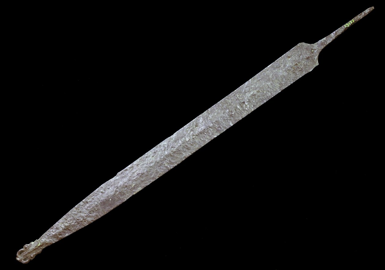 Kunst van Gallië: IJzeren Speer, IJzertijd (400 v.Chr.). Museum van Oudheden, Saint Germain en Laye door Gaulish