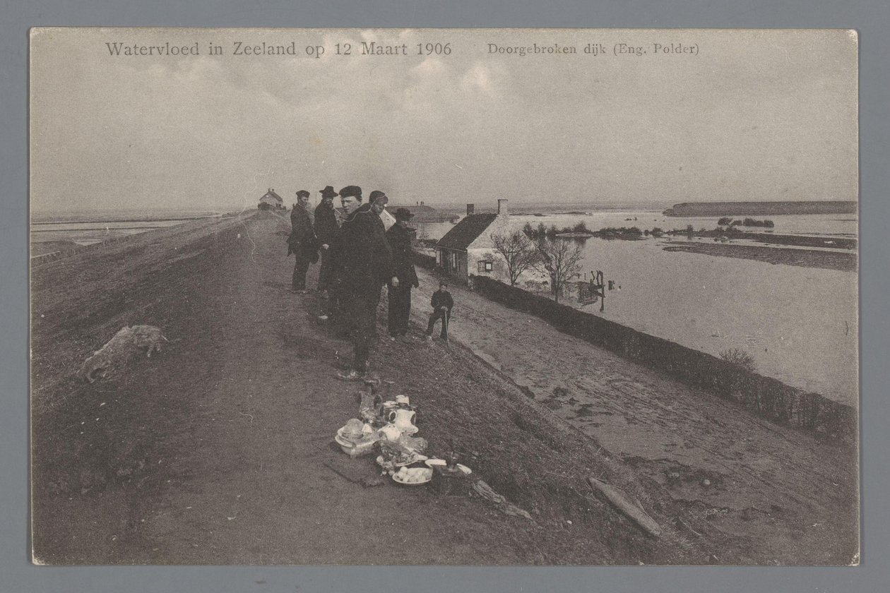 Watervloed in Zeeland door Gebroeders van Straaten