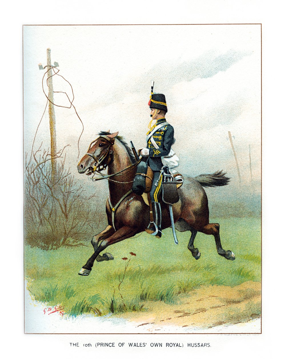 De 10e Prince of Wales Own Royal Hussars, c1890 door Geoffrey Douglas Giles