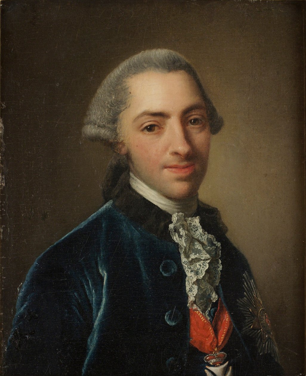 Man met orde en grote ster door Georg David Matthieu