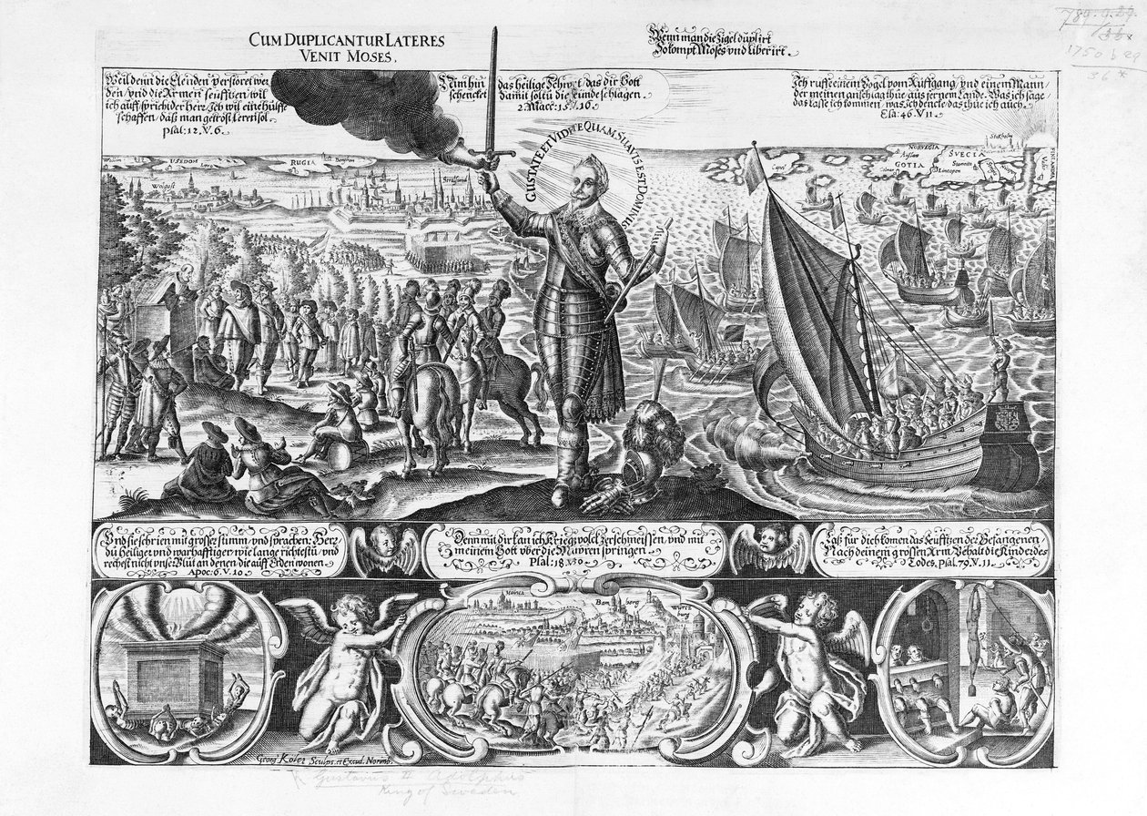 Gustavus Adolphus landt in Stralsund in 1630 door Georg Koler