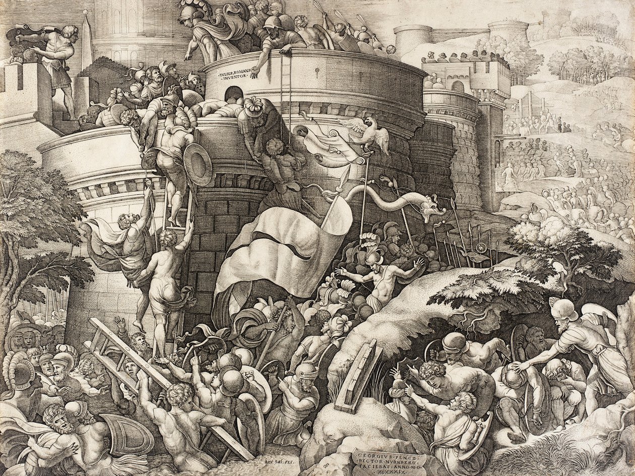 De verovering van Carthago, 1539 door Georg Pencz