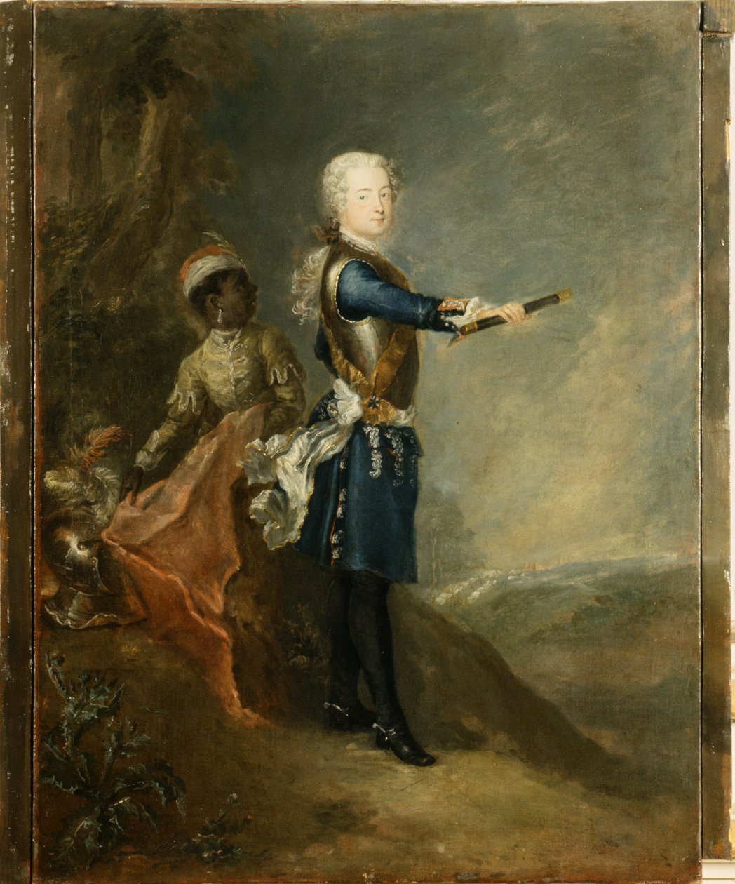 Frederik II als Kroonprins, c.1735 door Georg Wenzeslaus von Knobelsdorff