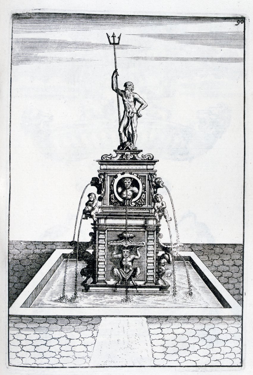 Fonteinontwerp door Georg Andreas Bockler