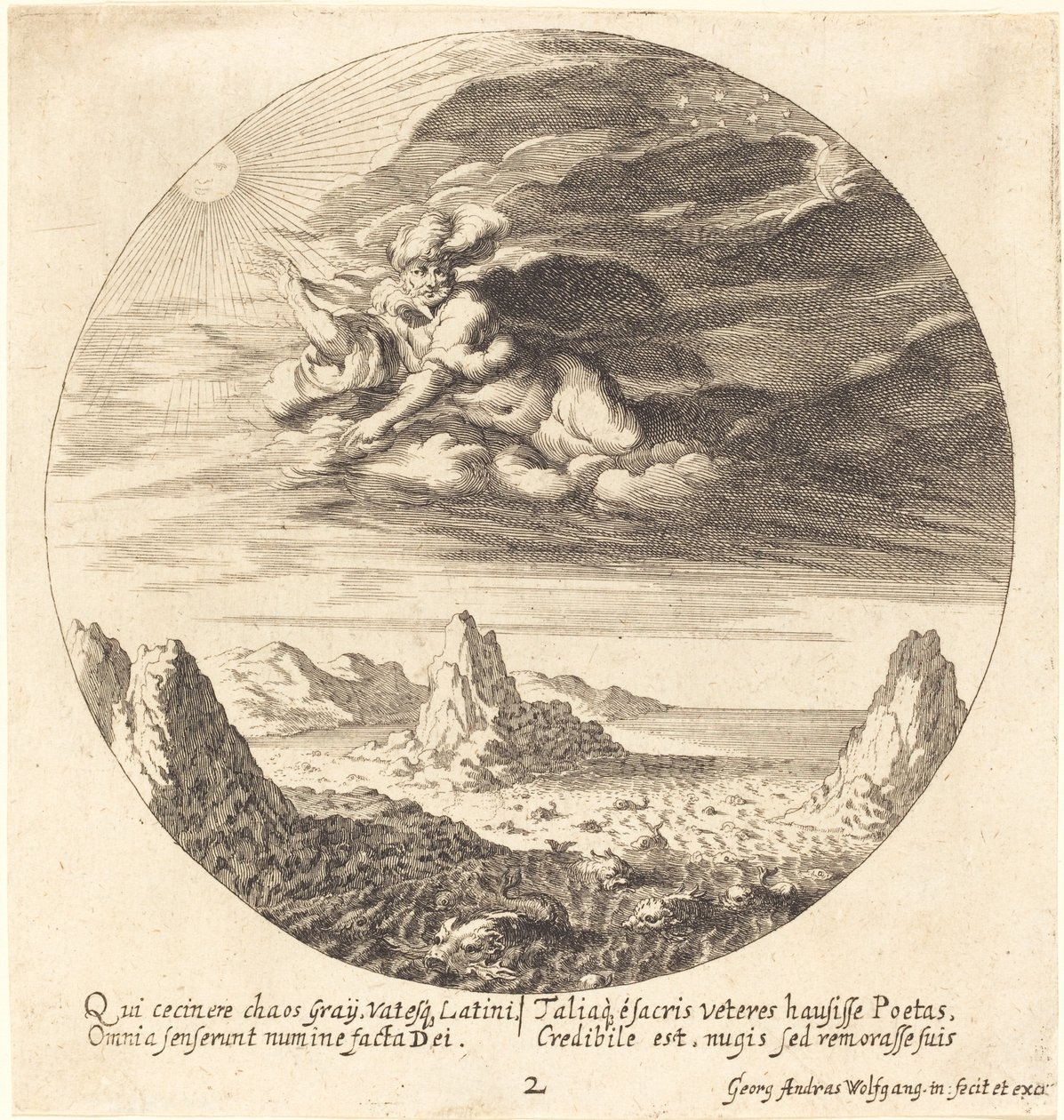 God schept orde uit chaos door Georg Andreas Wolfgang the Elder