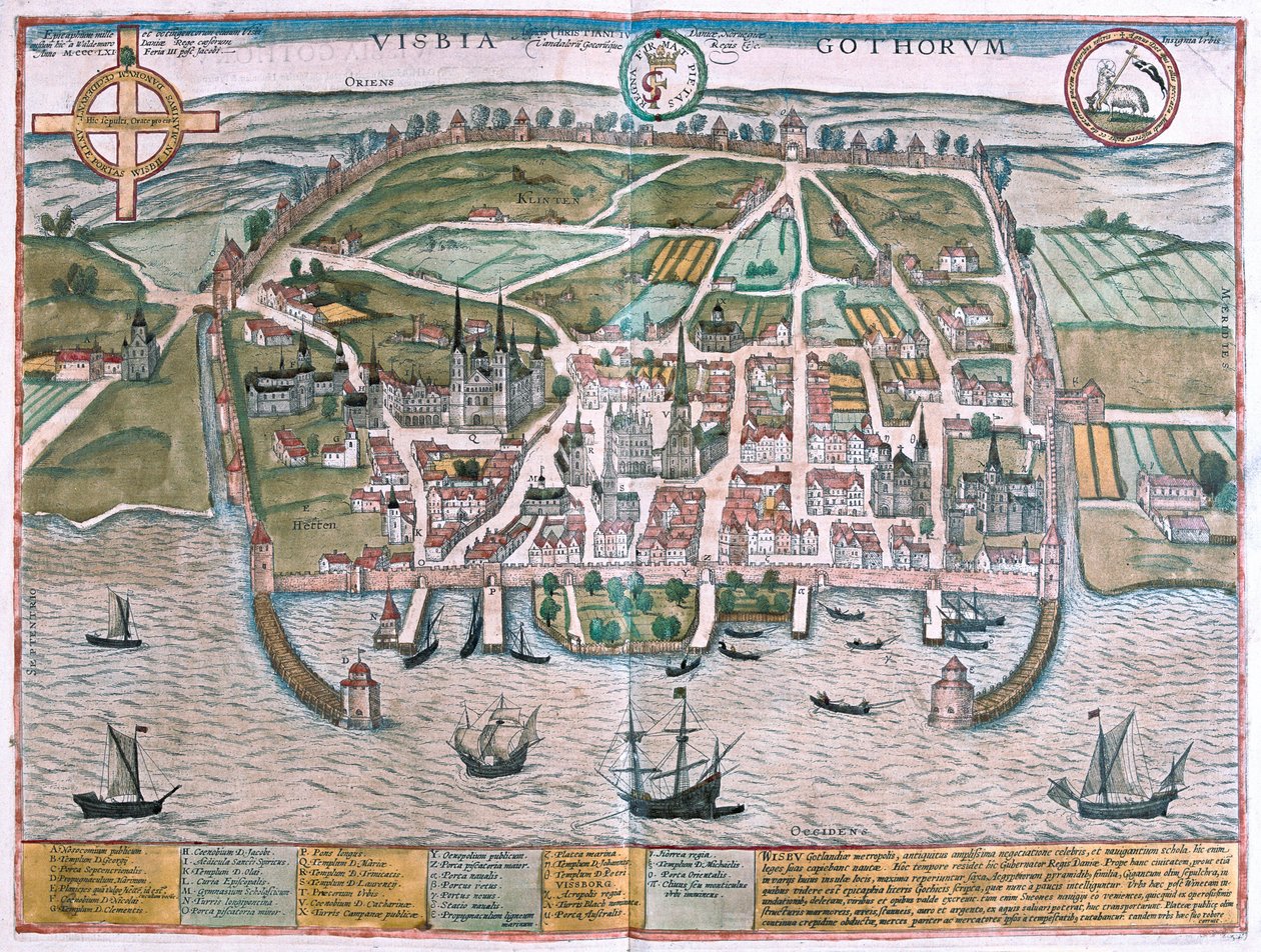 Visby, eiland Gotland, Zweden - in 