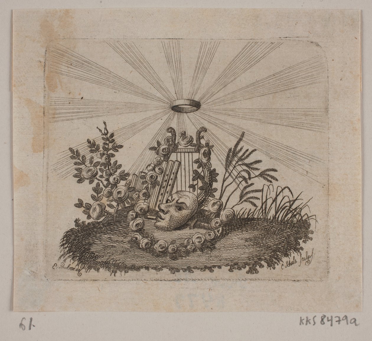 Vignet til J. H. Wessels "Samtlige skrifter" door Georg Christian Schule