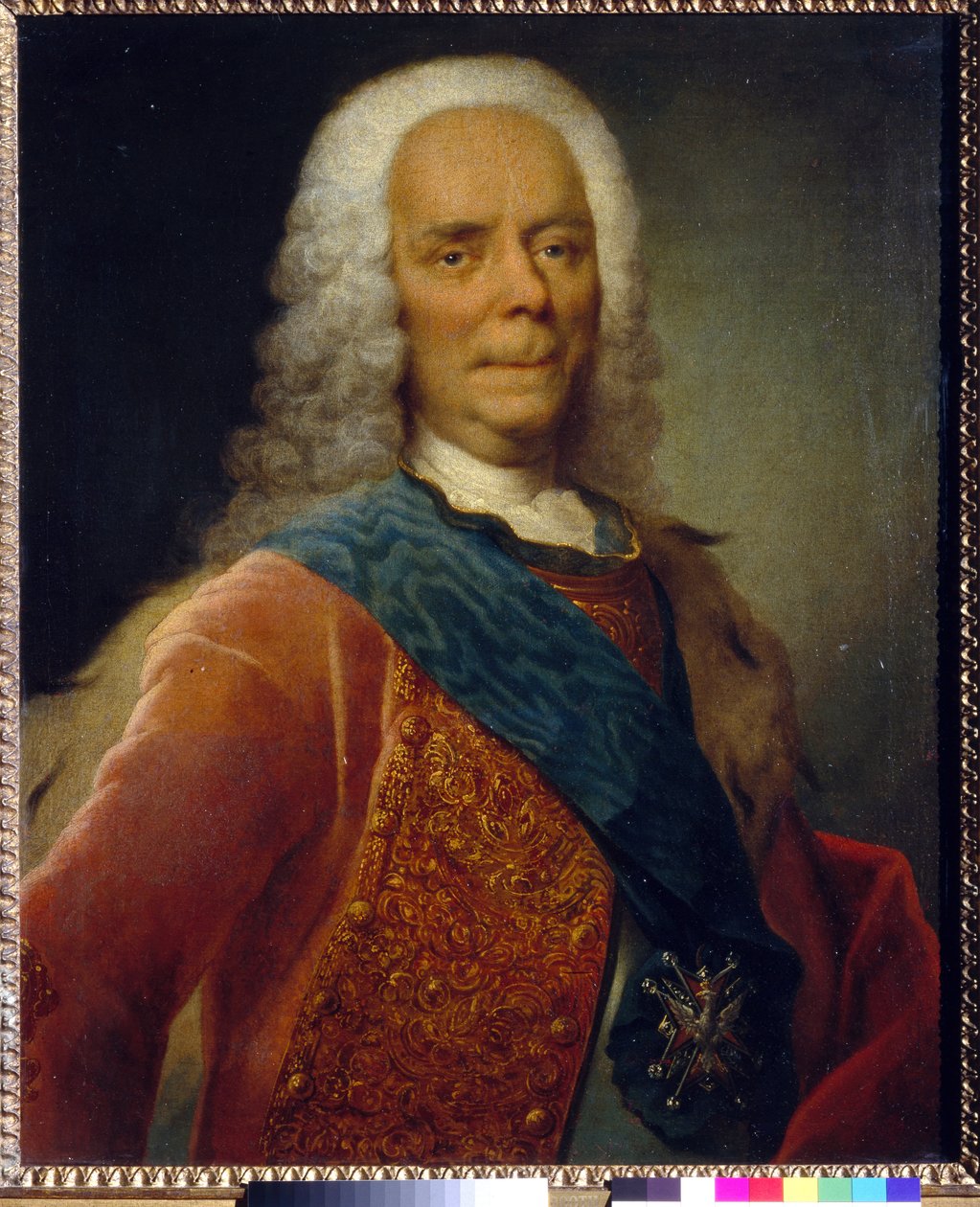 Portret van Prins Vasili Vladimirovich Dolgorukov (1667-1746) door Georg Christoph Grooth