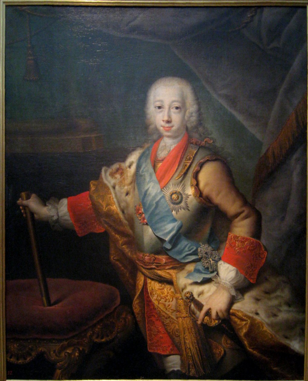 Portret van Groothertog Peter Fedorovich (Later Keizer Peter III) door Georg Cristoph Grooth