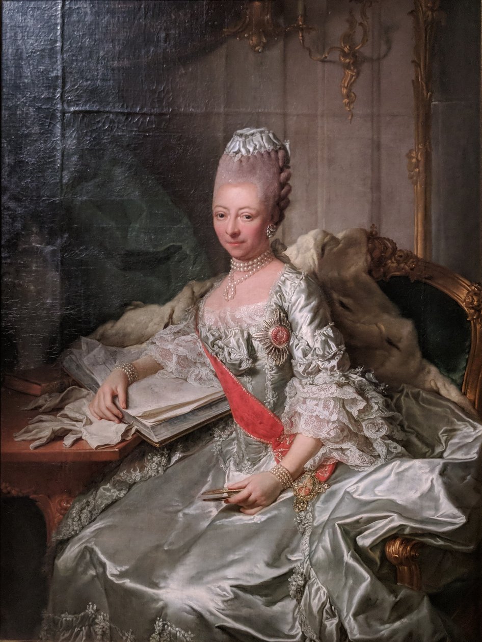 Hertogin Luise Friederike van Mecklenburg-Schwerin door Georg David Matthieu