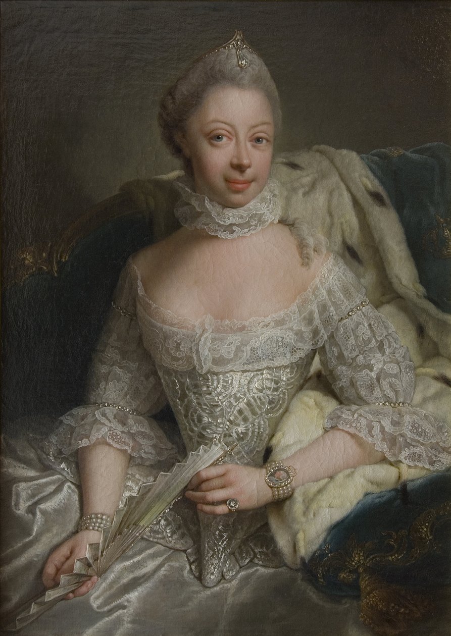 Portret van prinses Charlotte van Mecklenburg-Strelitz door Georg David Matthieu
