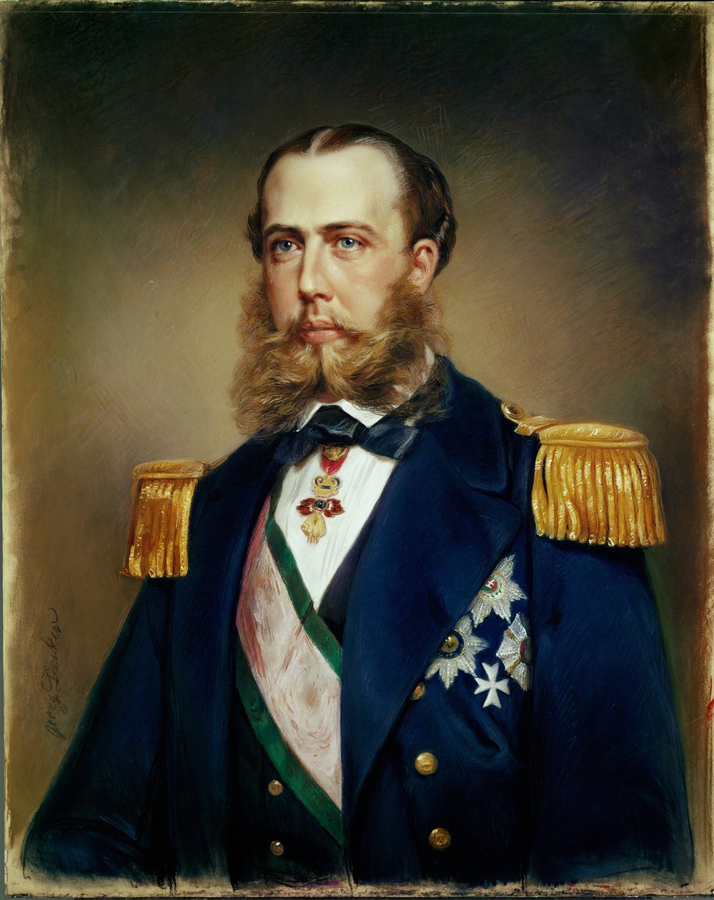 Aartshertog Ferdinand Max, later keizer Maximiliaan van Mexico, geëxecuteerd 1867 door Mexicaanse republikeinse revolutionairen onder Juarez Garcia ... (pastel) door Georg Decker