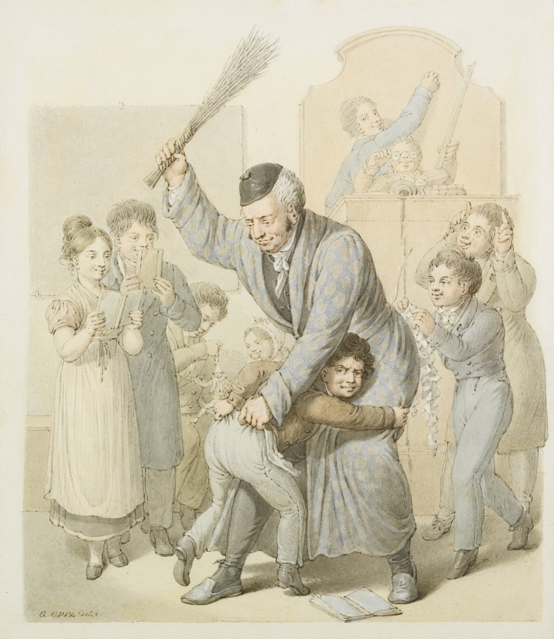 De straf in het klaslokaal door Georg Emanuel Opiz