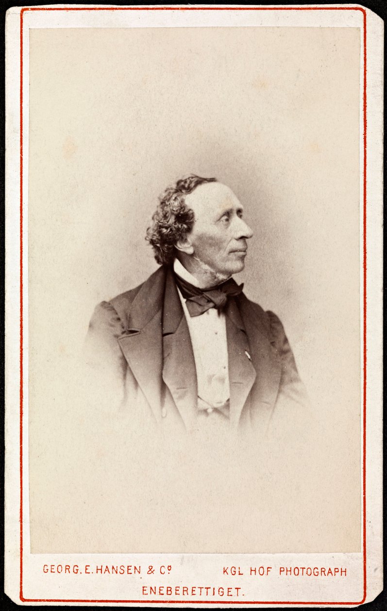 Portret van Hans Christian Andersen door Georg Emil Hansen