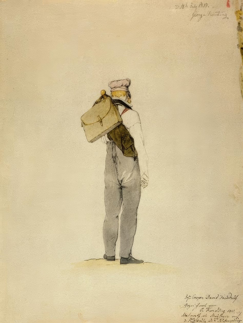 C.D. Friedrich op een voetreis in het Reuzengebergte door Georg Friedrich Kersting