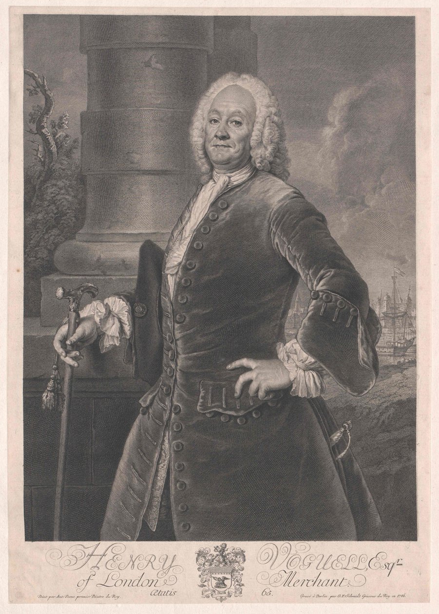 Handelsman in Londen Henry Voguell door Georg Friedrich Schmidt