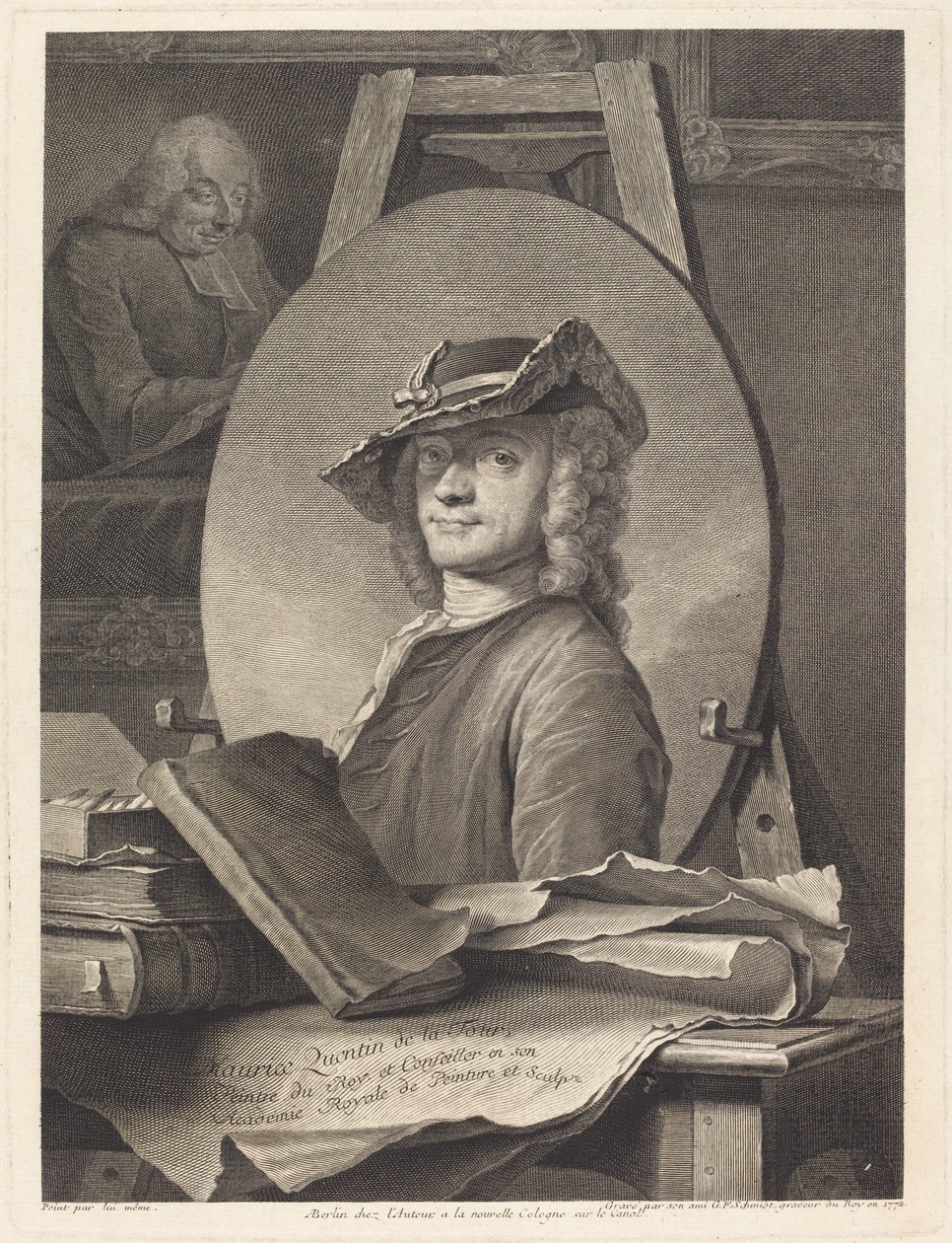 Maurice Quentin de la Tour door Georg Friedrich Schmidt after Maurice Quentin de La Tour