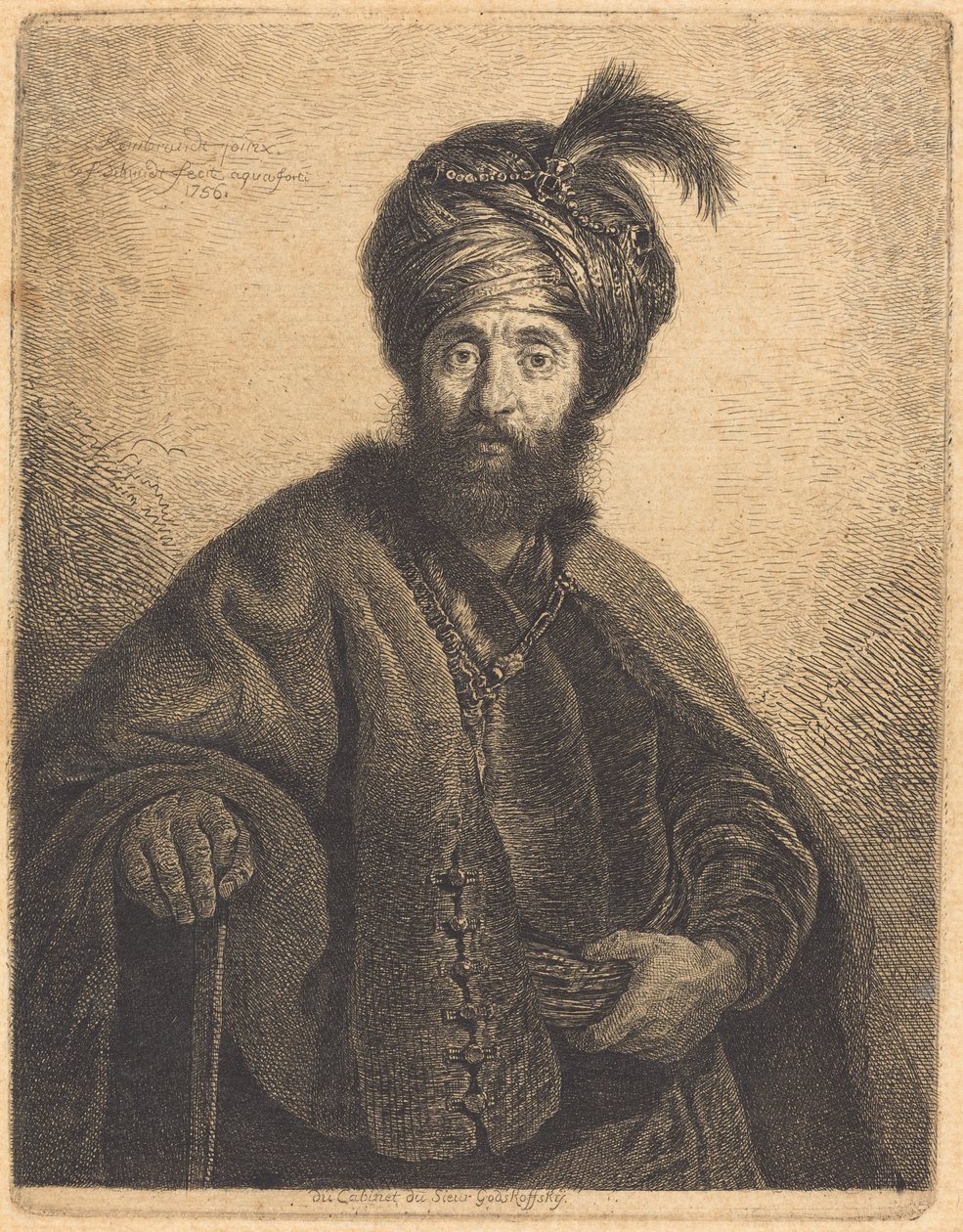 De Pers door Georg Friedrich Schmidt after Rembrandt van Rijn
