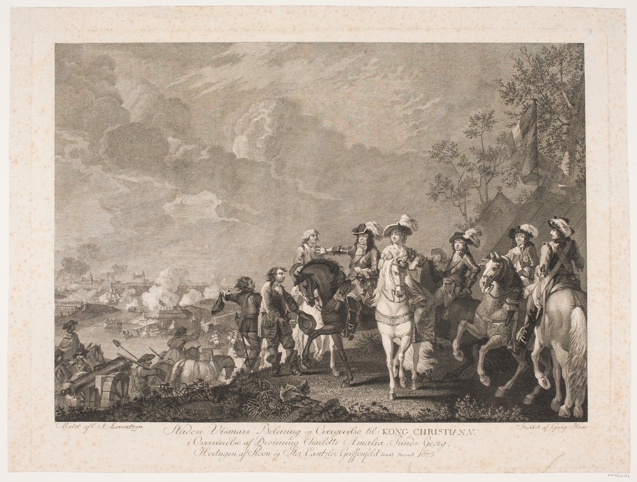 Belegering en overgave van de stad Wismar aan koning Christian V door Georg Haas