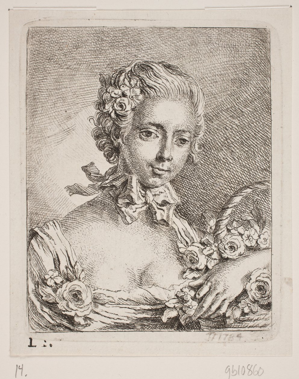 Een Bloemenmeisje door Georg Mathias Fuchs