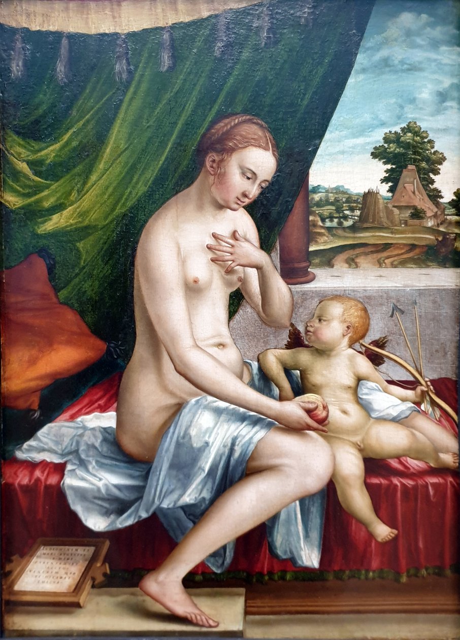 Duits: Venus und Amor Venus en Cupido door Georg Pencz