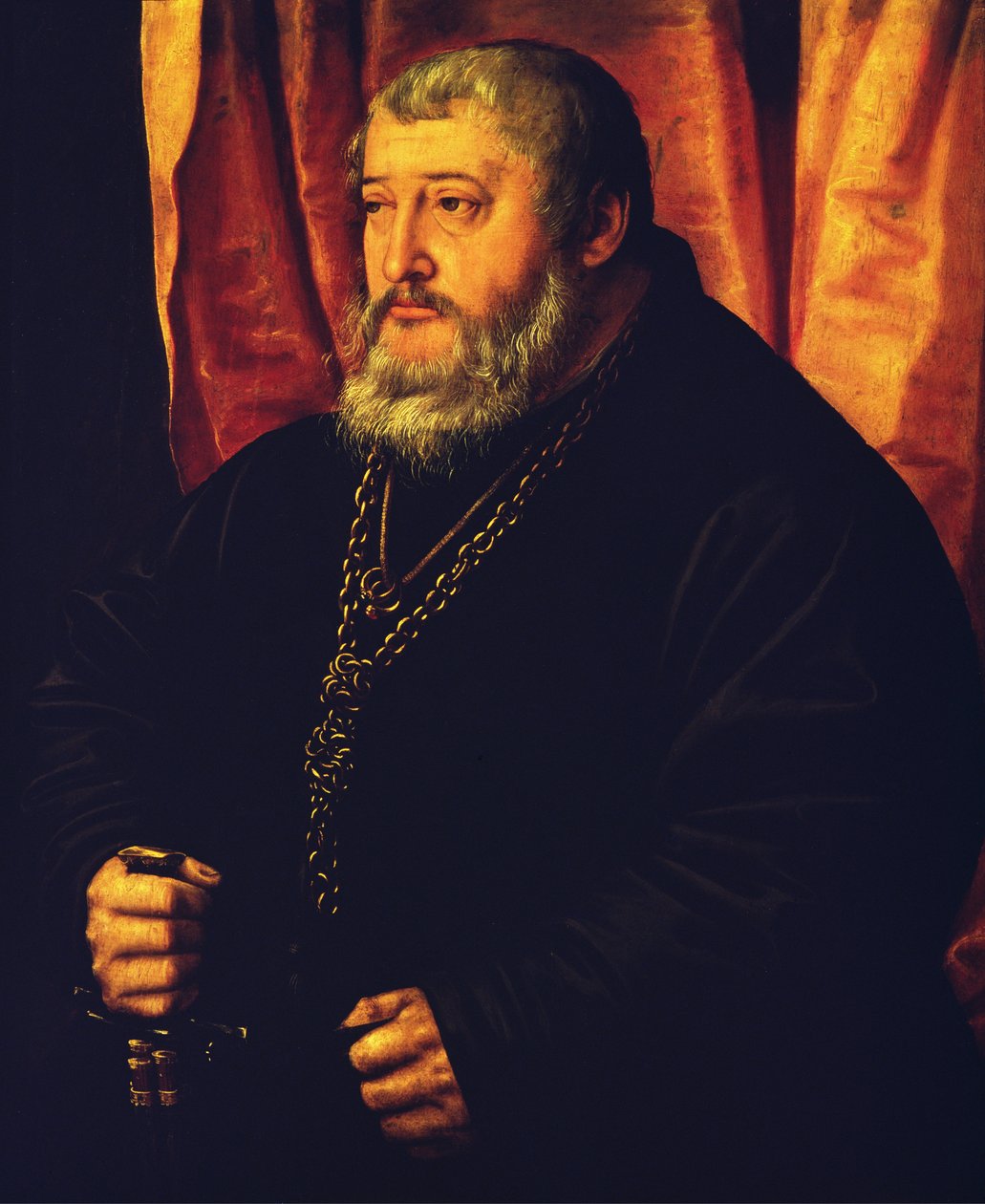 Portret van de Keurvorst Palts Otto Hendrik, 1543 door Georg Pencz