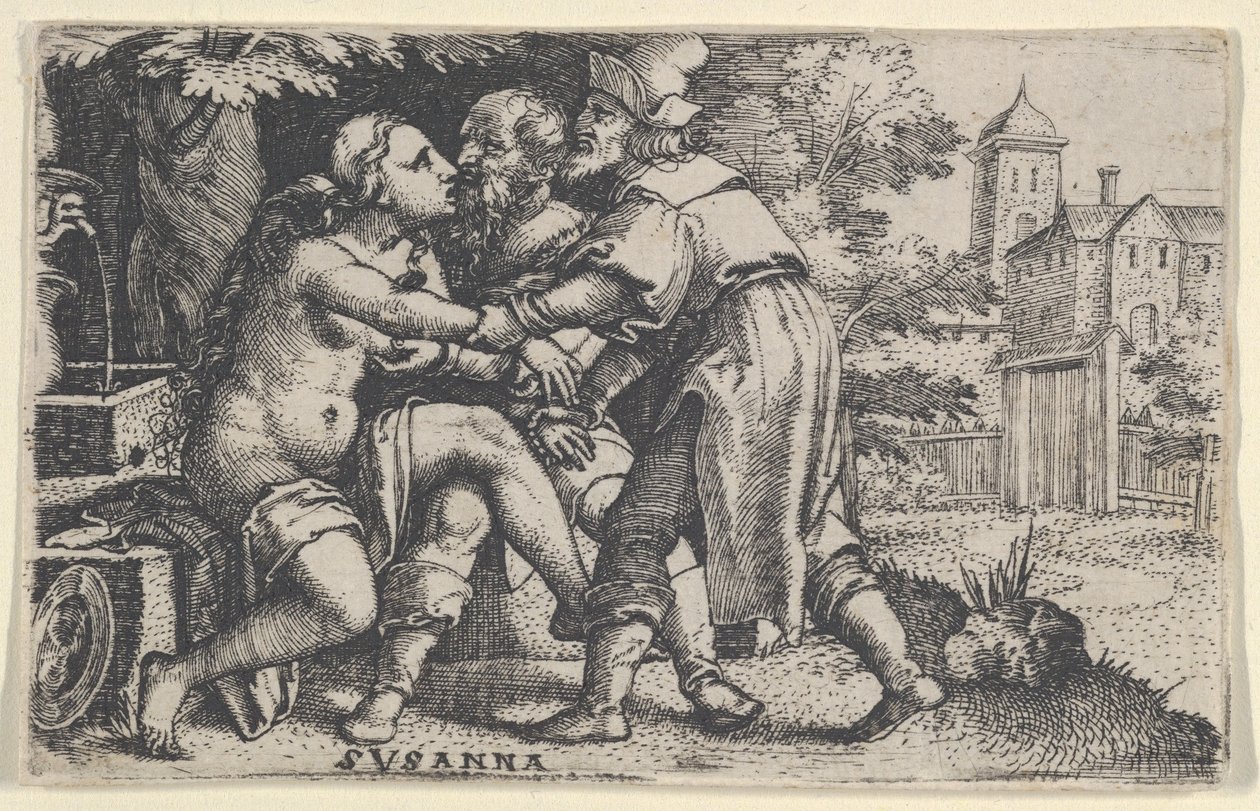Susanna en de ouderlingen door Georg Pencz