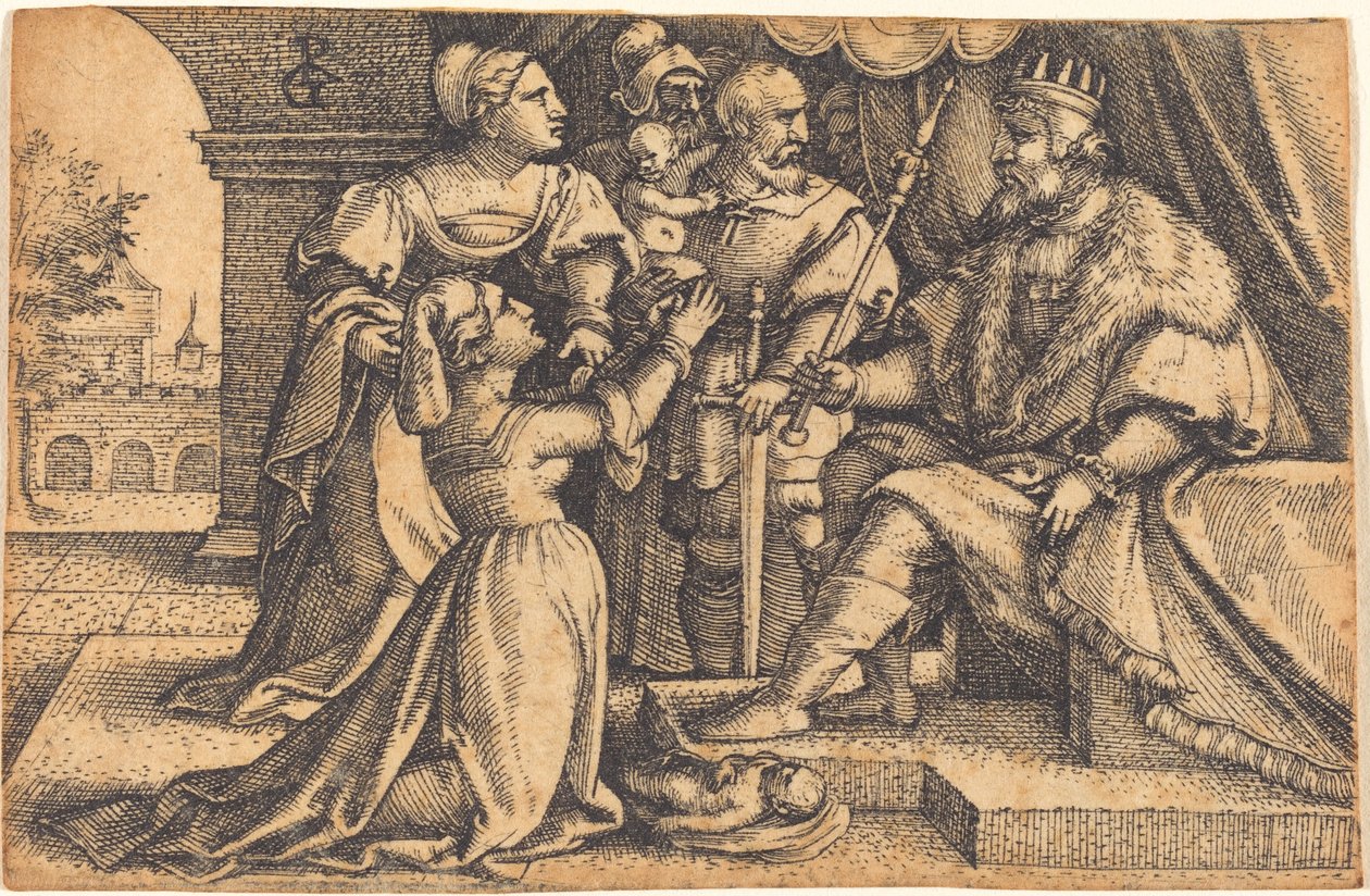 Het Oordeel van Salomo door Georg Pencz
