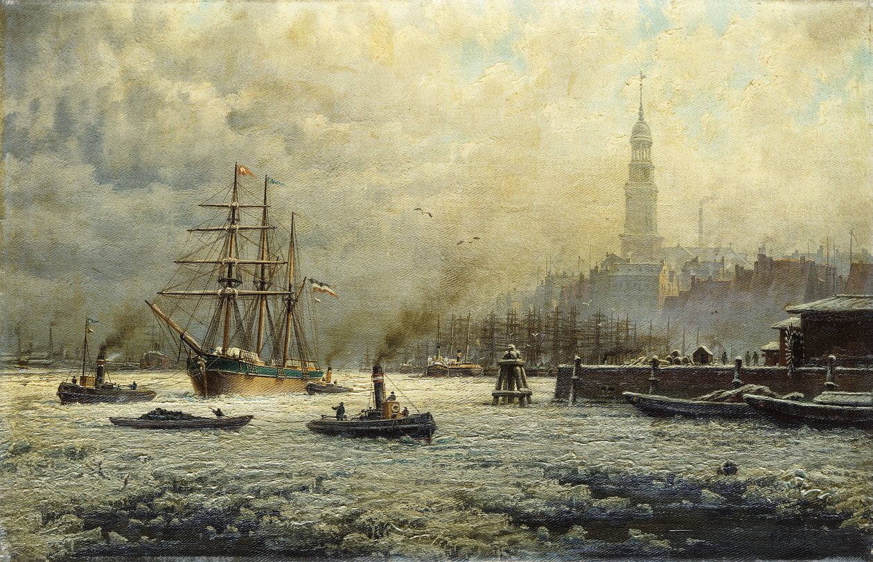 De Haven van Hamburg, 1893 door Georg Schmitz