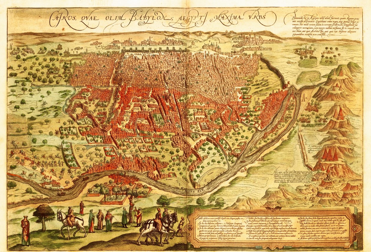 Caïro, Egypte door Georg and Hogenberg Franz (1535 90) Braun