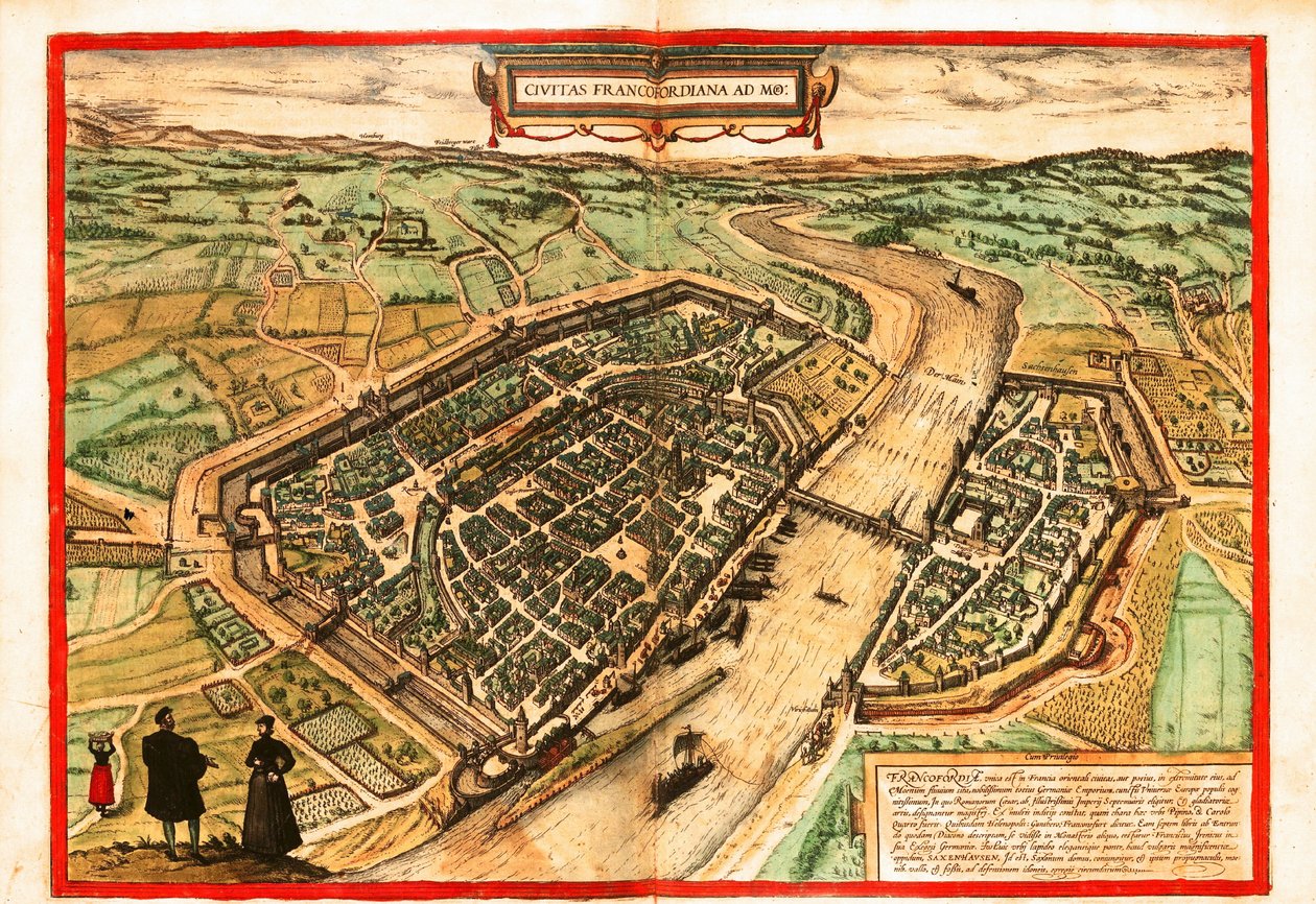 Frankfurt aan de Main door Georg and Hogenberg Franz (1535 90) Braun