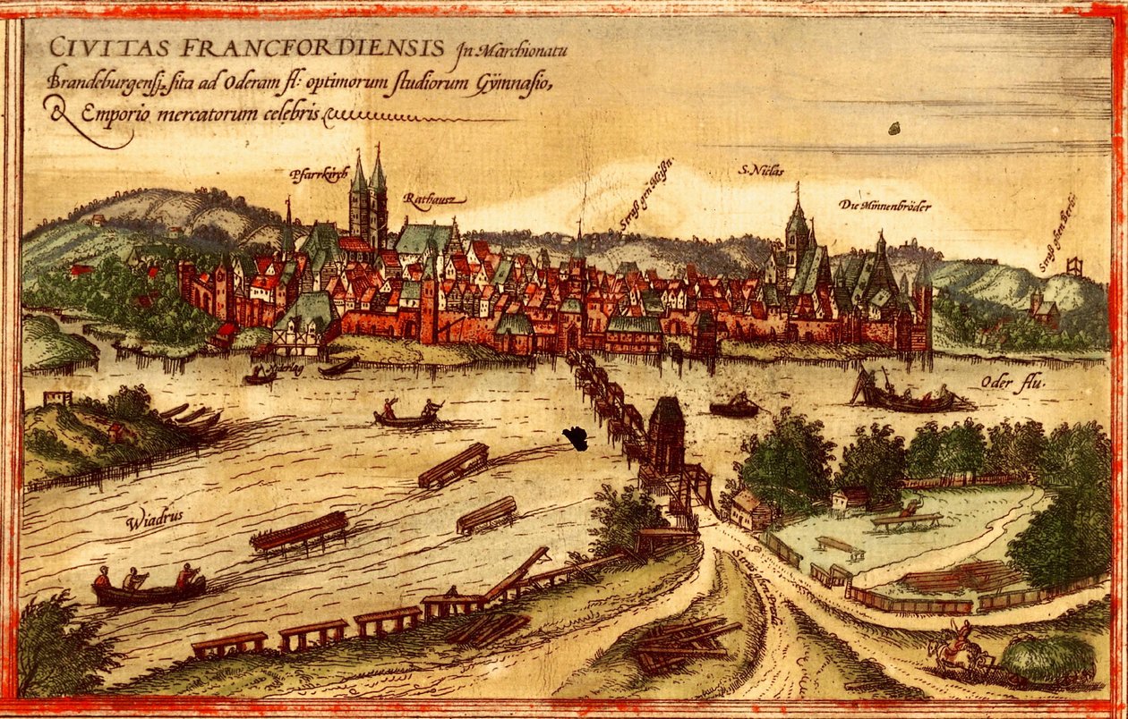 Frankfurt aan de Oder door Georg and Hogenberg Franz (1535 90) Braun