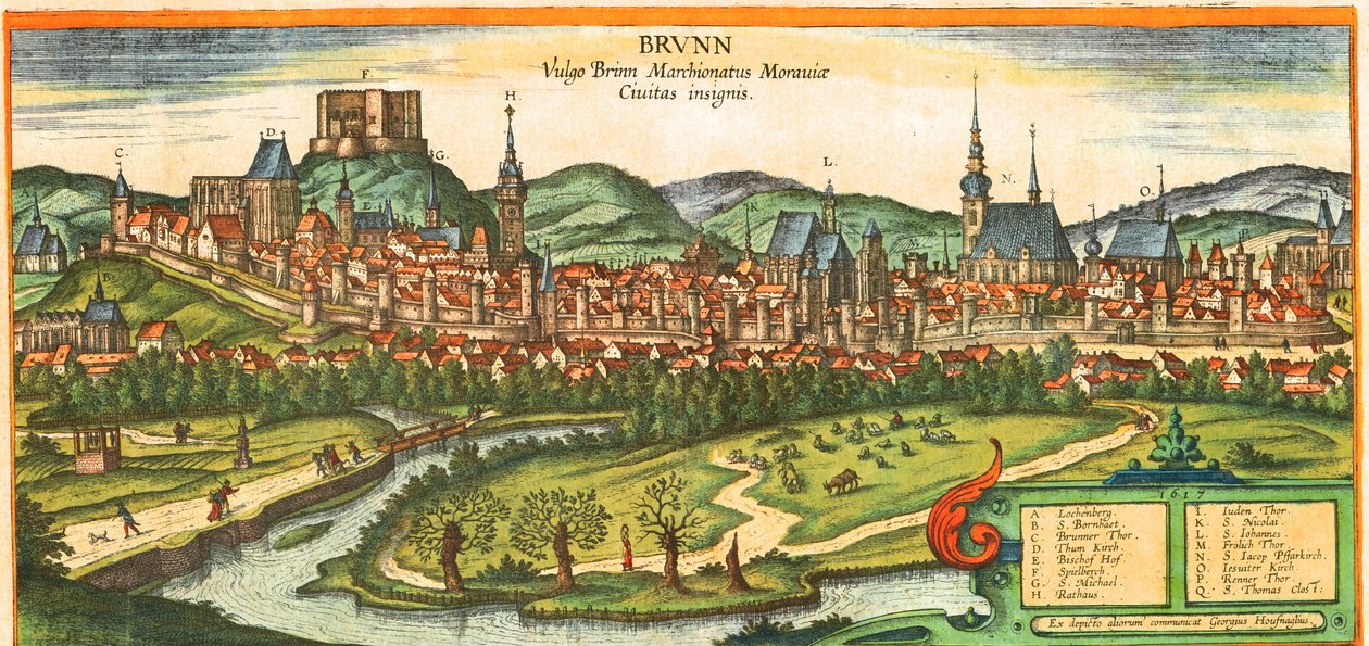 Margraafschap Moravië, 2e grootste stad van Tsjechië door Georg and Hogenberg Franz (1535 90) Braun