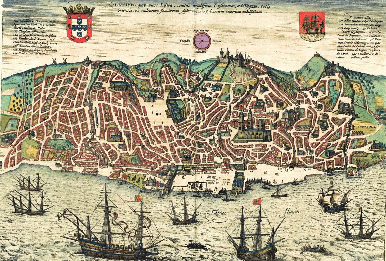 Portugal door Georg and Hogenberg Franz (1535 90) Braun