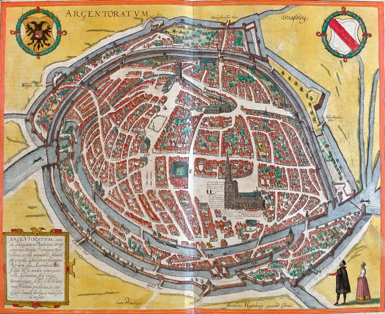 Straatsburg, Frankrijk door Georg and Hogenberg Franz (1535 90) Braun