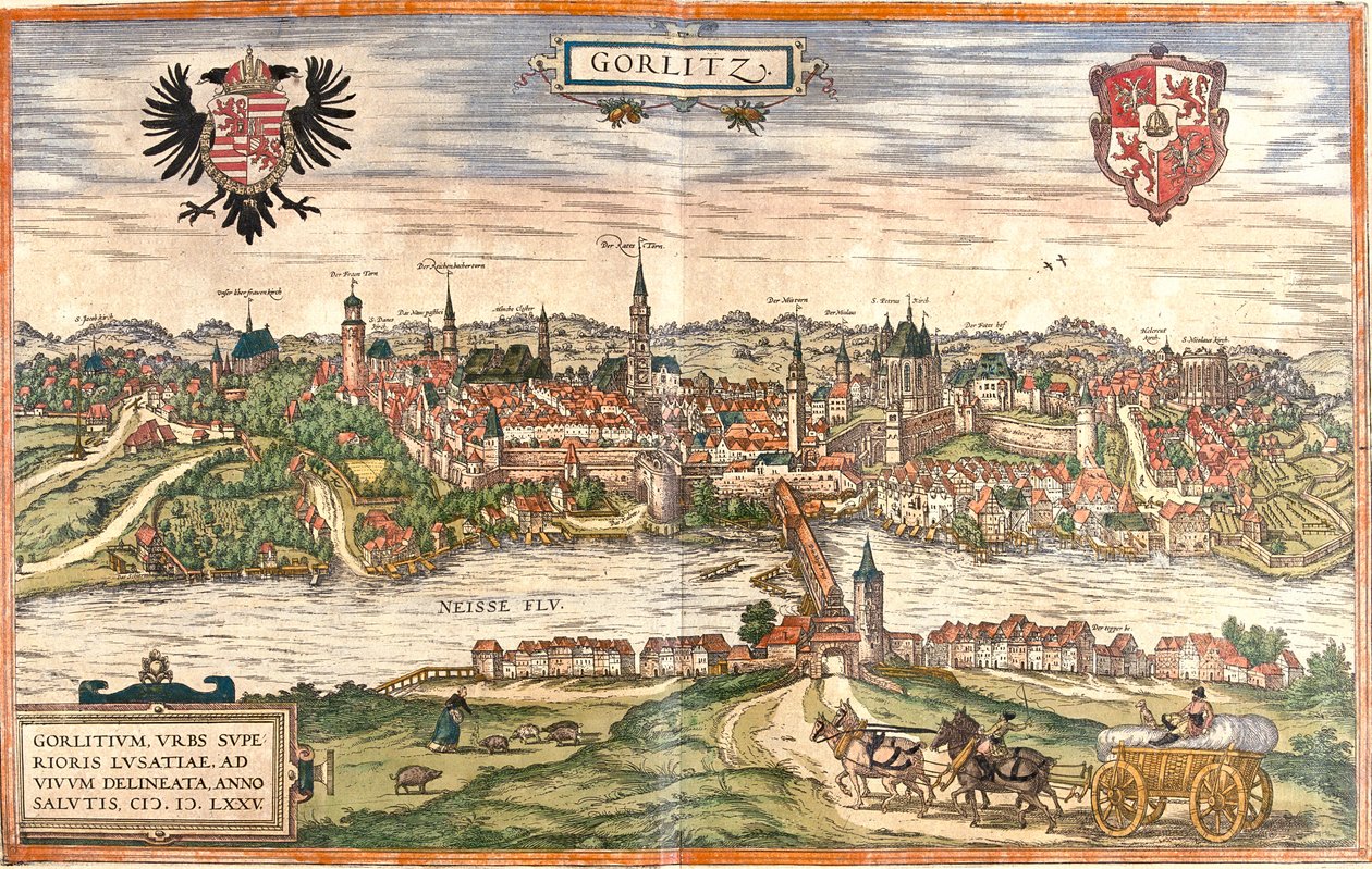 Görlitz, Duitsland door Georg and Hogenberg Franz (1535 90) Braun