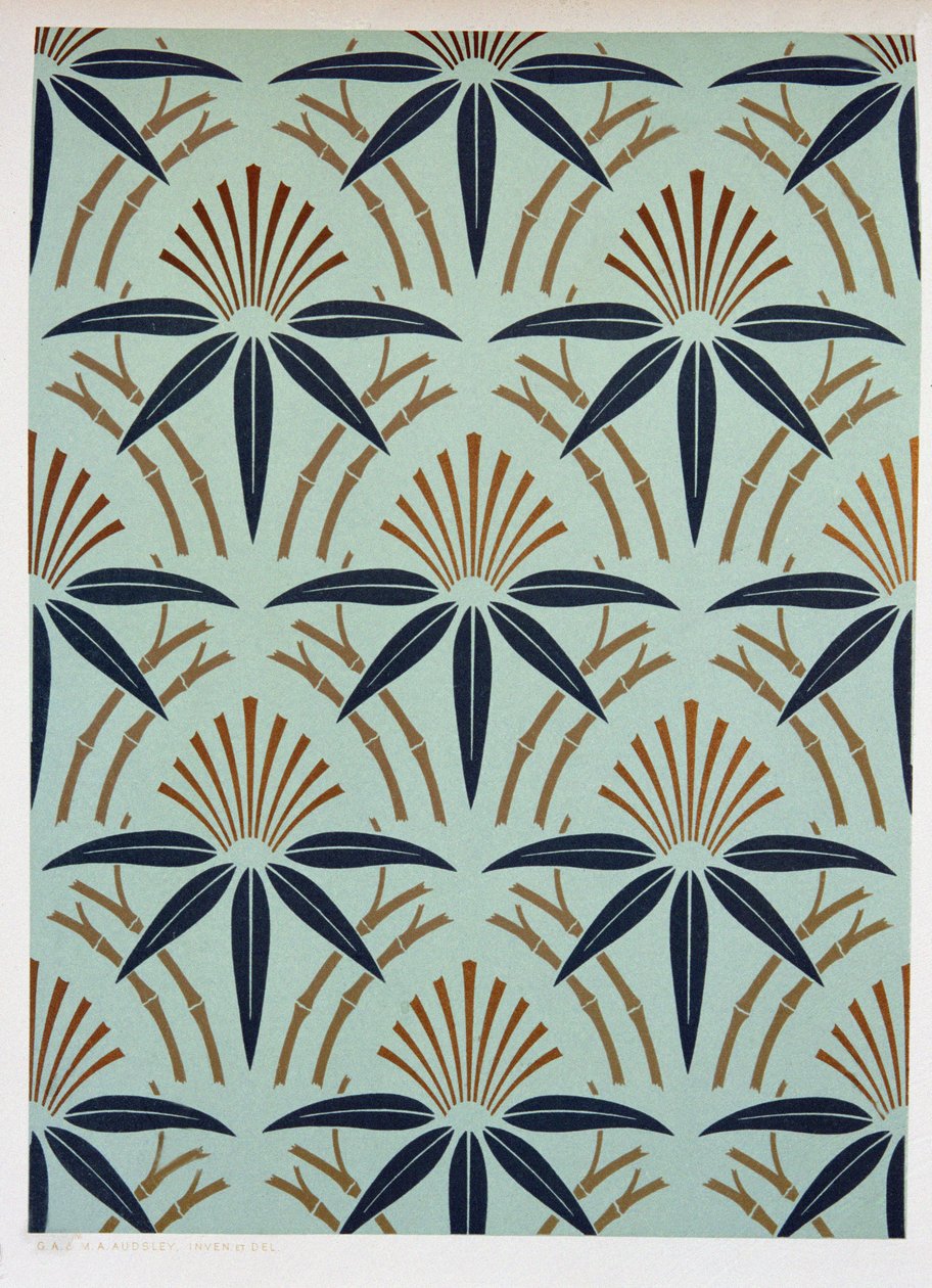 Bladontwerp, ca. 1892 door George Ashdown Audsley