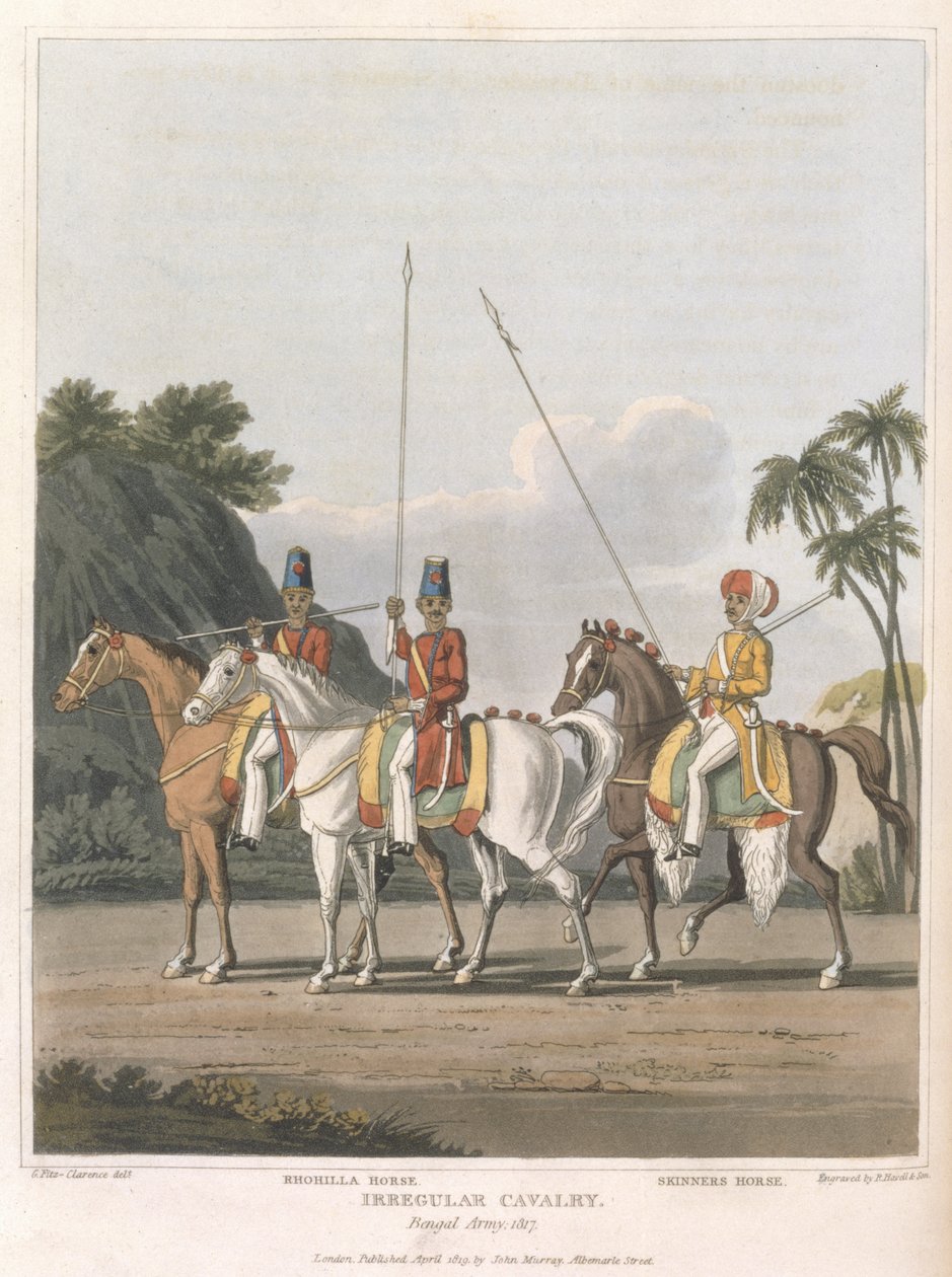 Onregelmatige Cavalerie, Bengaals Leger 1817, plaat 5 uit 