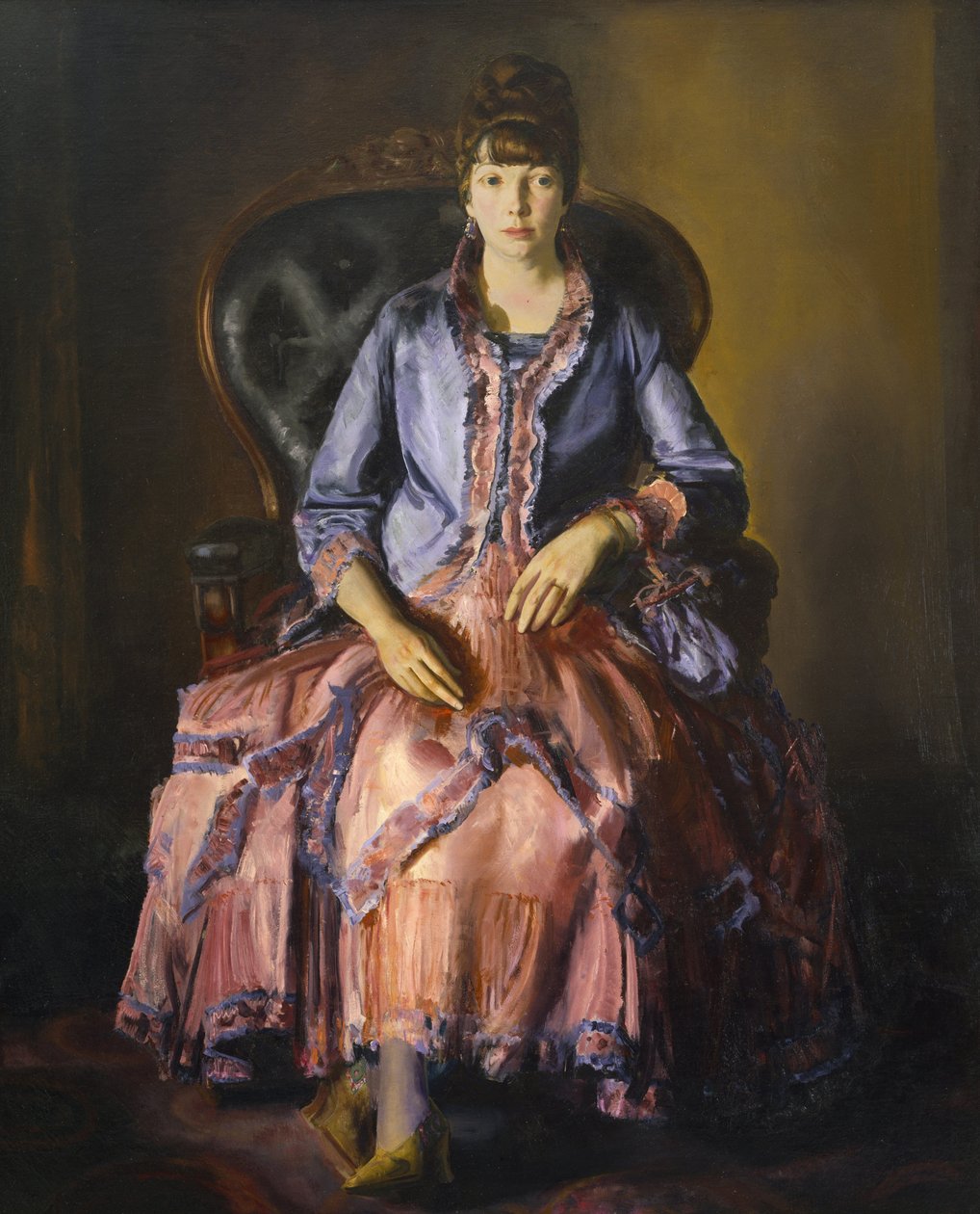 Emma in een paarse jurk door George Wesley Bellows