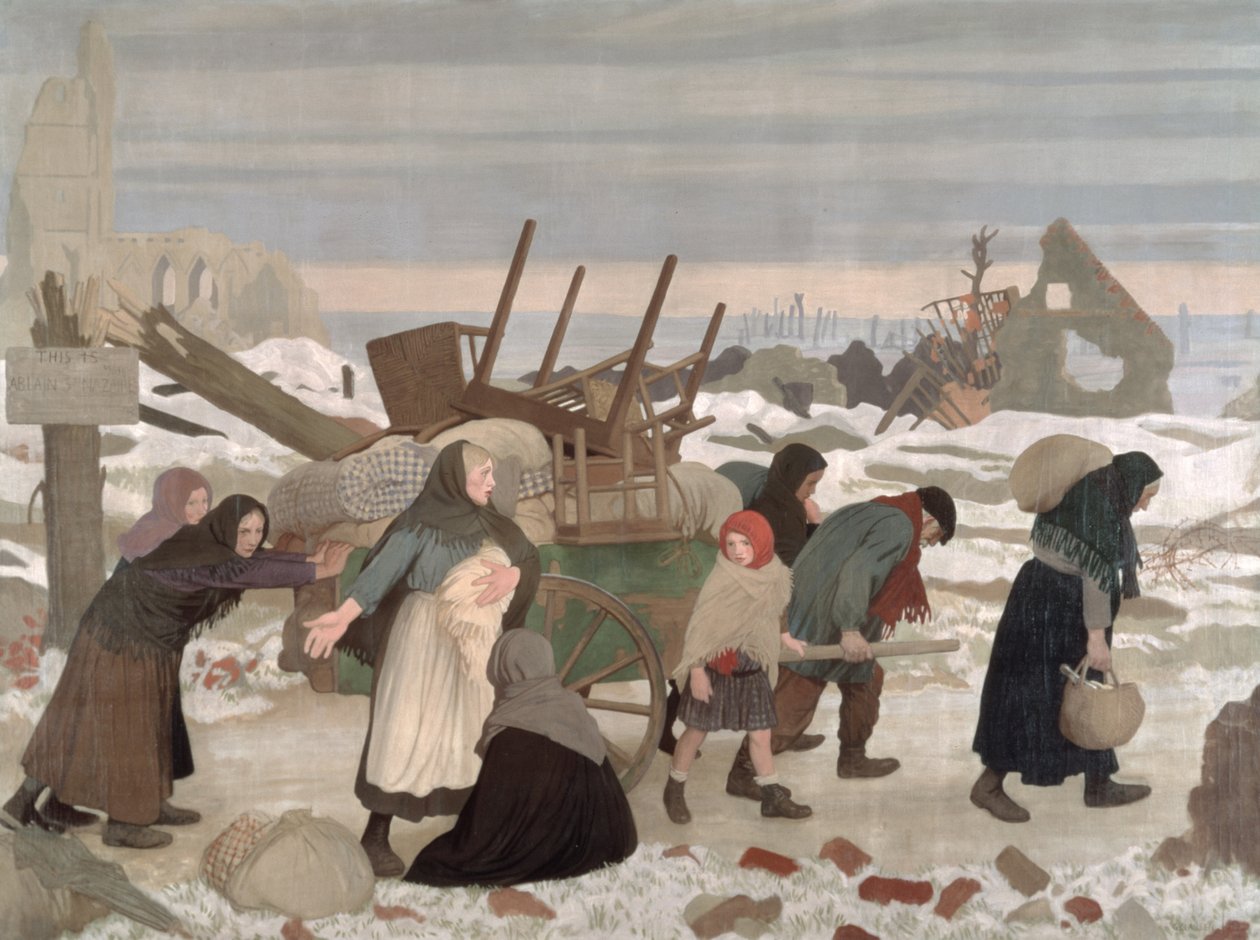Terugkeer naar het heroverde land, ca. 1918 door George Clausen